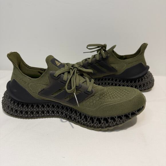 Adidas Ultra 4DFWD Focus Olive Green Black Shoes, Size 9 Men's, 10 Women's - Picture 2 of 9